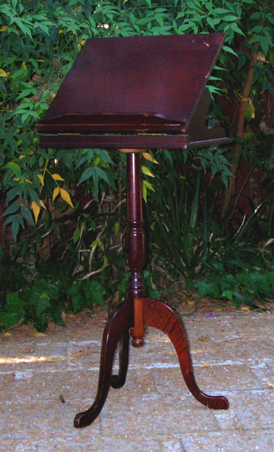 dark wood music stand